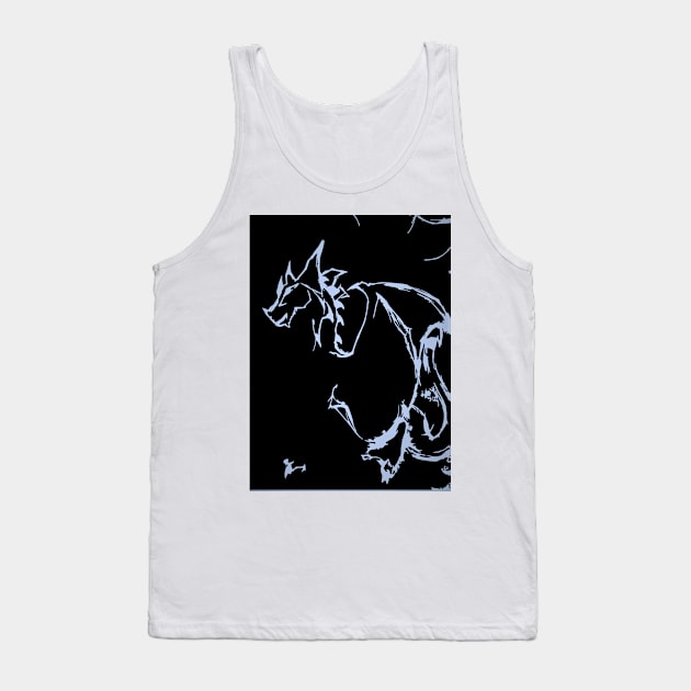 White Dragon Stream Tank Top by TriForceDesign